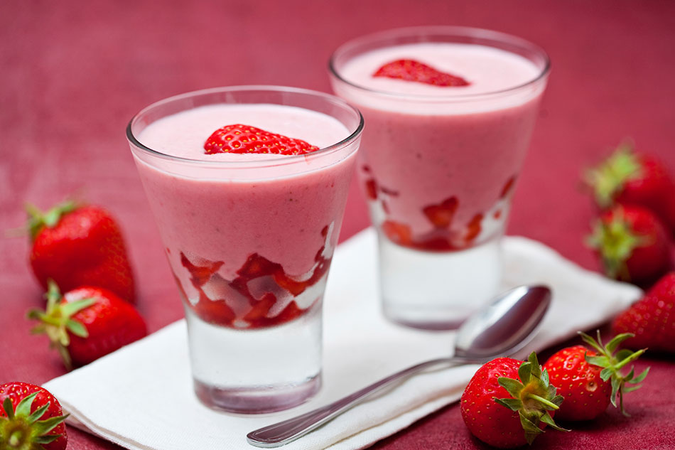 strawberry cream pudding