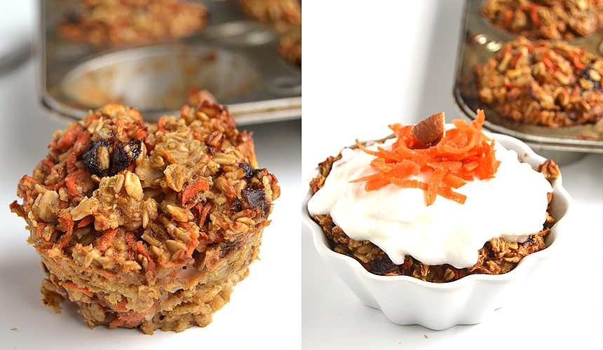 carrot cake baked oatmeal cups