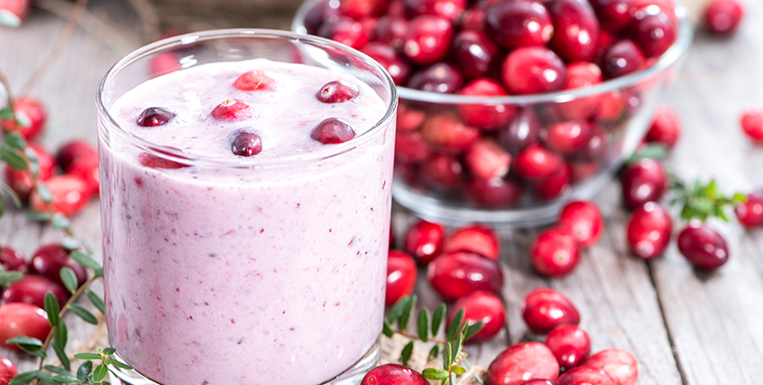 purely inspired cranberry smoothie