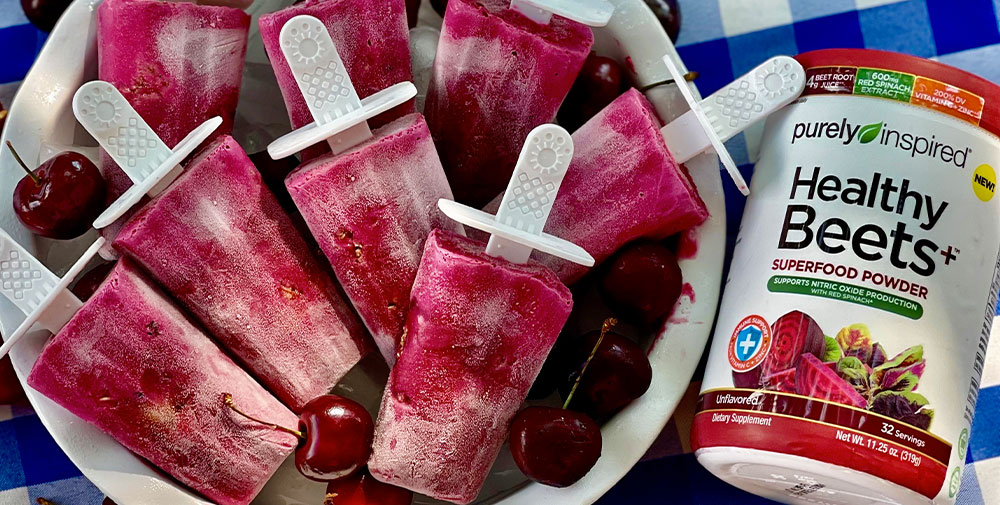 purely inspired cherry beet popsicles