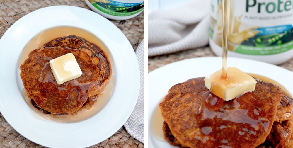 purely inspired Pumpkin Spice Protein Pancakes